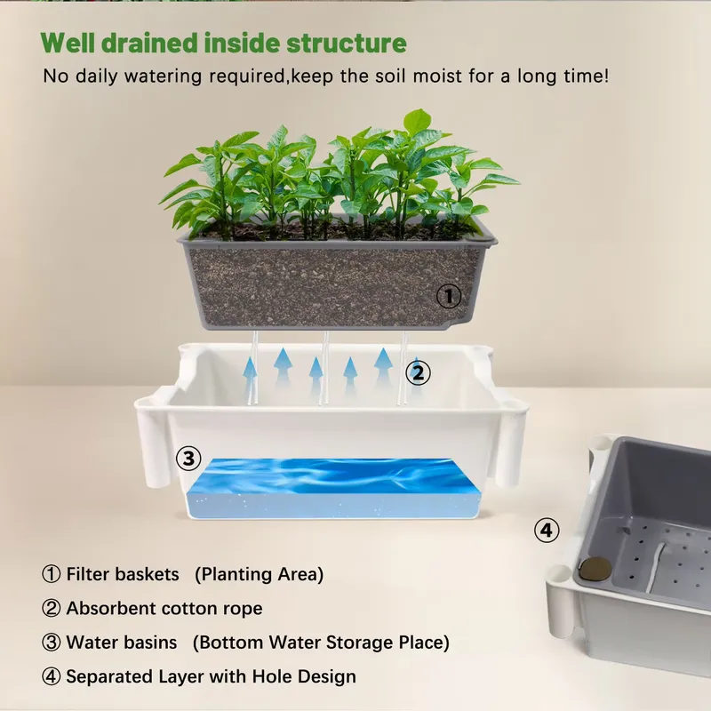 Movable Vertical Grow 3 Level  - Self-Watering Planter ulasan dan harga